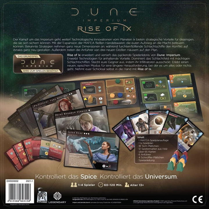 Asmodee | Dire Wolf Digital | Dune: Imperium – Rise of Ix | Erweiterung | Kennerspiel | Strategiespi