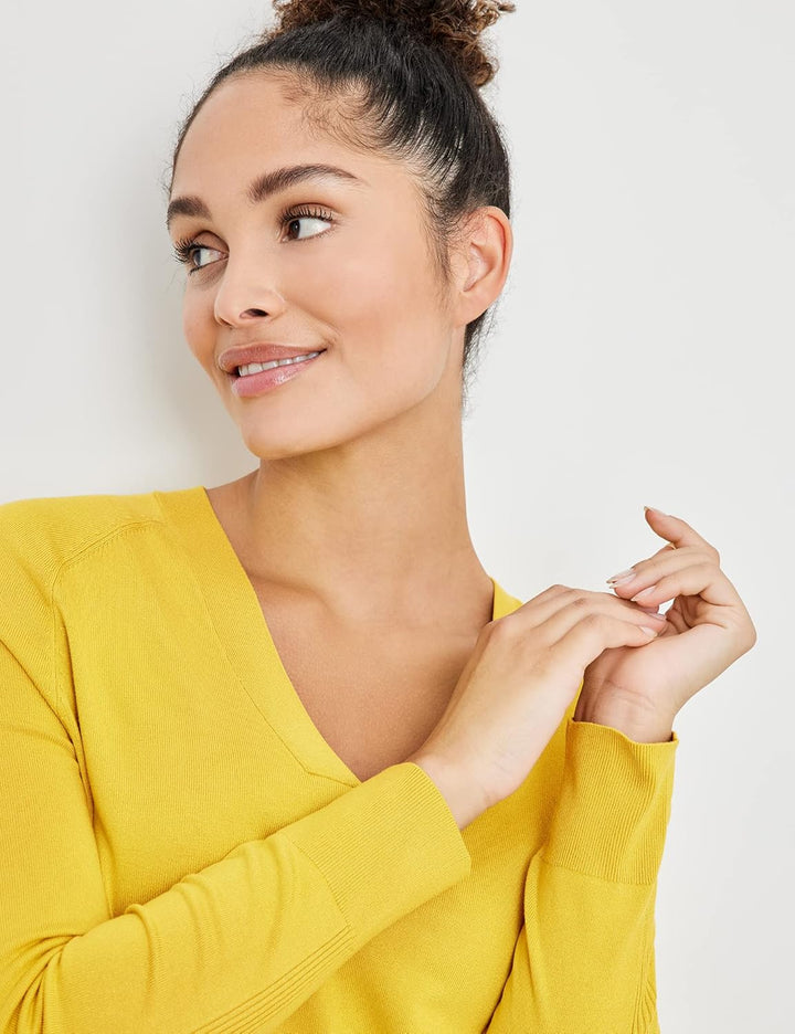 Gerry Weber Damen Pullover 42 Mustard, 42 Mustard
