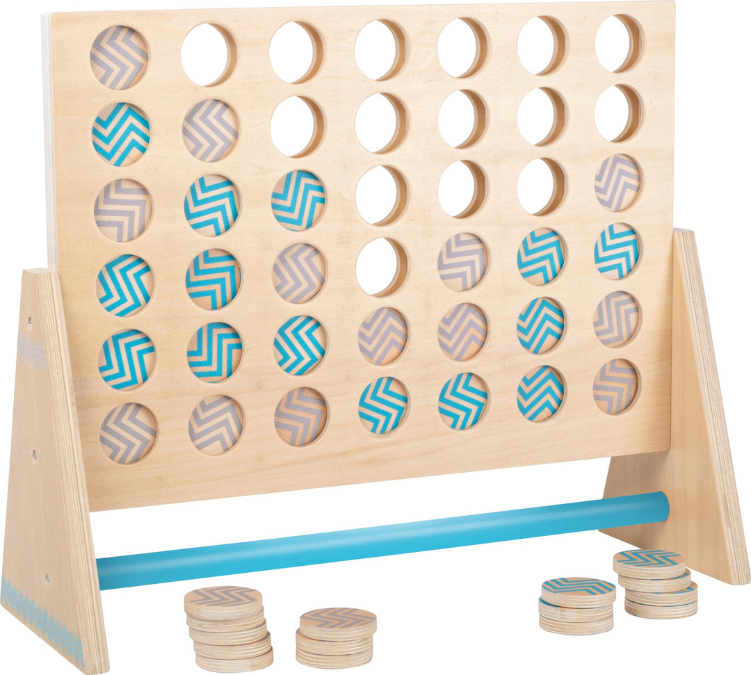 small foot Vier in Einer Reihe XXL Active aus Holz, Spielklassiker in riesig für den Garten, 12031