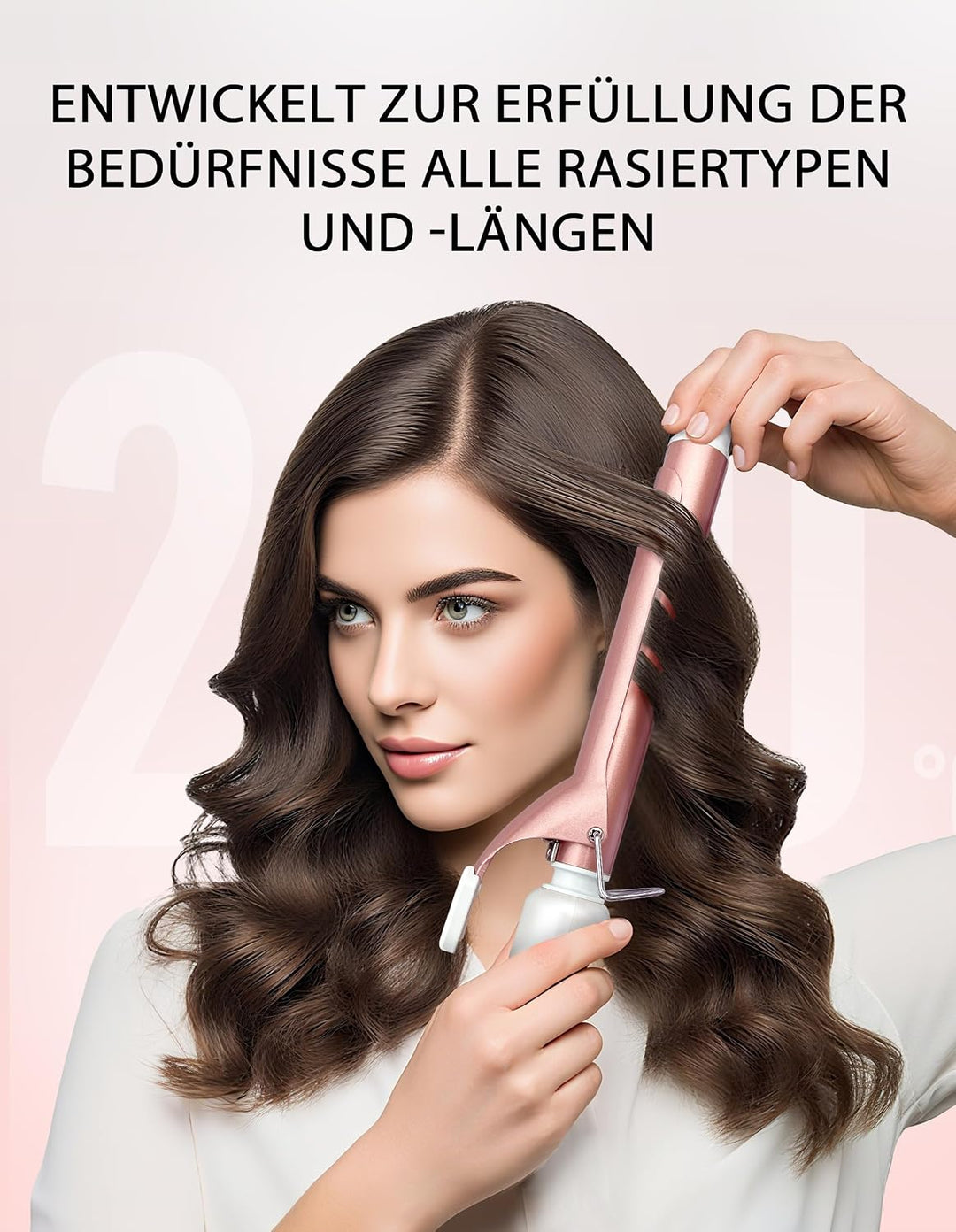 Lockenstab 1 Zoll, Reise-Lockenstab, Rosegold | Dual Voltage – Curling Iron &amp; Lockenstab für kurze H