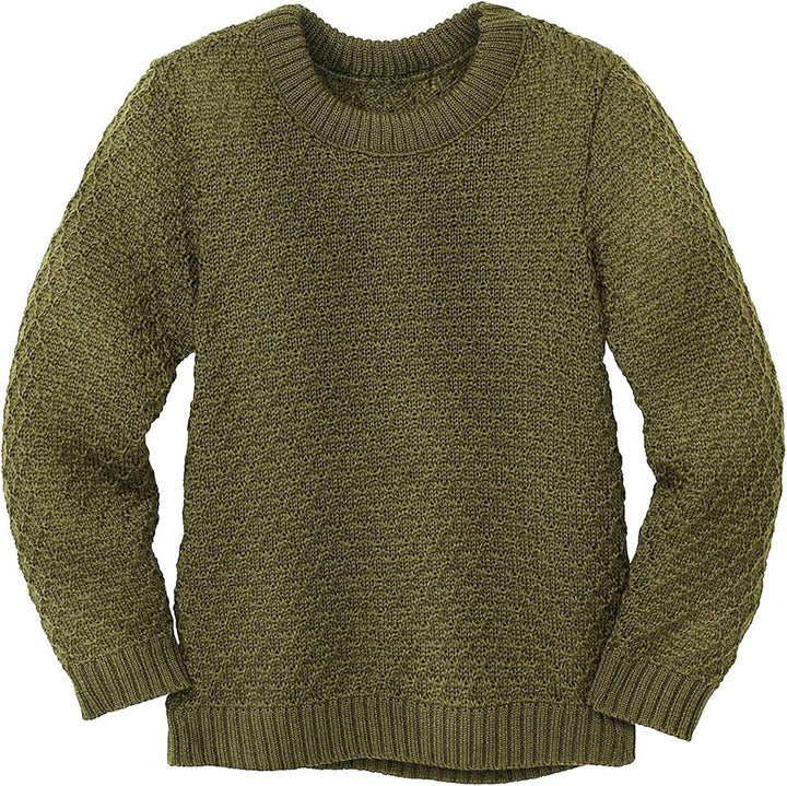 Disana Aran-Pullover Kinder - 100% Bio-Merino – atmungsaktiv & kuschelig warm - Unisex Gr. 86-140 -