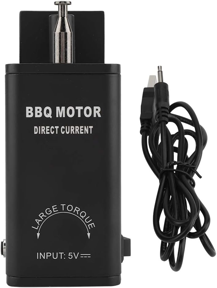 Grillmotor, DC 5V Ausgang Einstellbarer Grillbraten Rotisserie mit USB-Kabel Grillmotor Rotator Gril