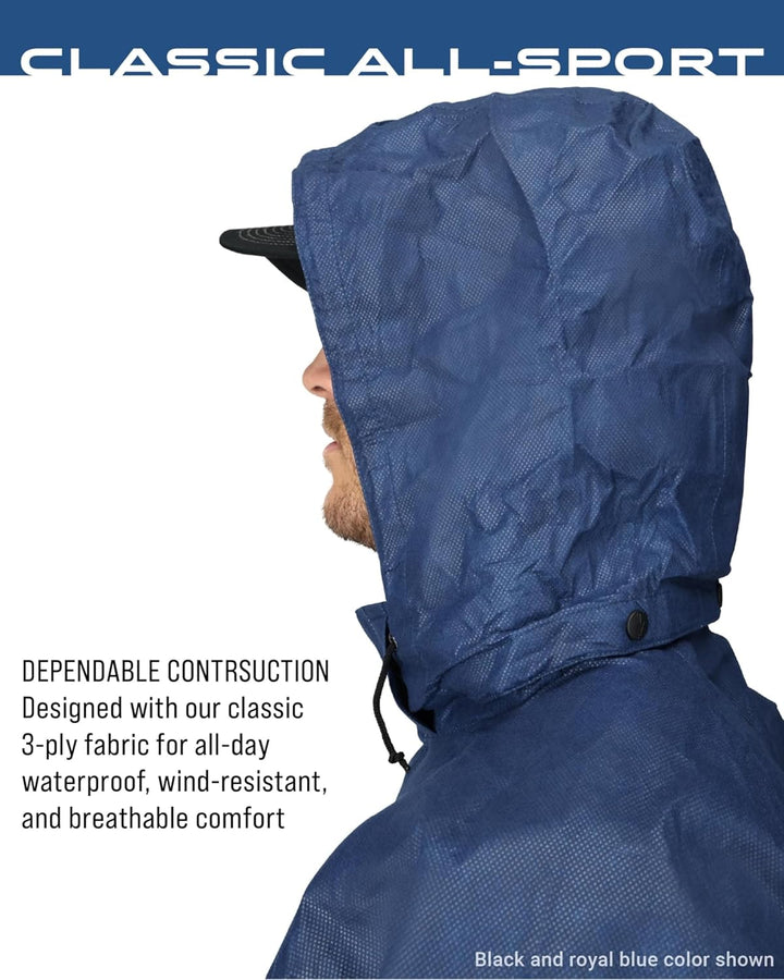 frogg toggs Herren Classic All-Sport Waterproof Breathable Rain Suit Regenjacke M Schwarze Jacke/sch