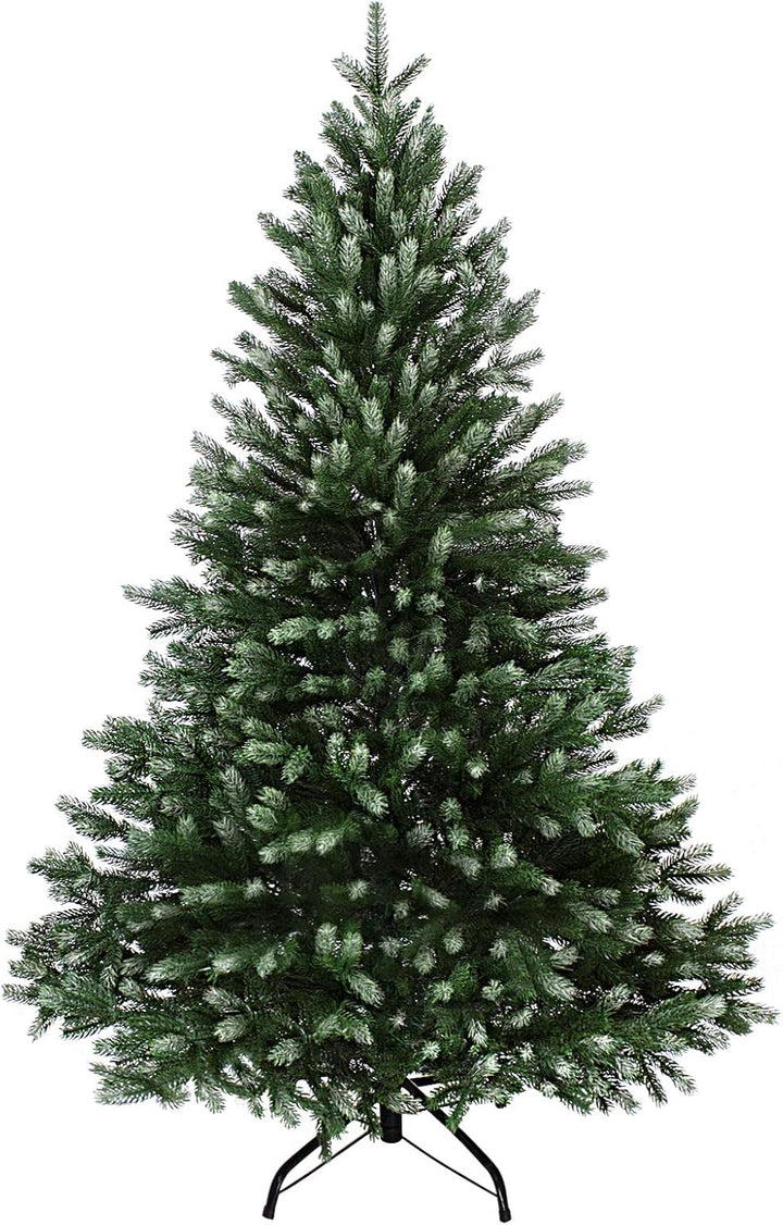 BB Sport Luxus Christbaum 120 cm Dunkelgrün-Puderzucker künstlicher Weihnachtsbaum PE/PVC Spritzguss