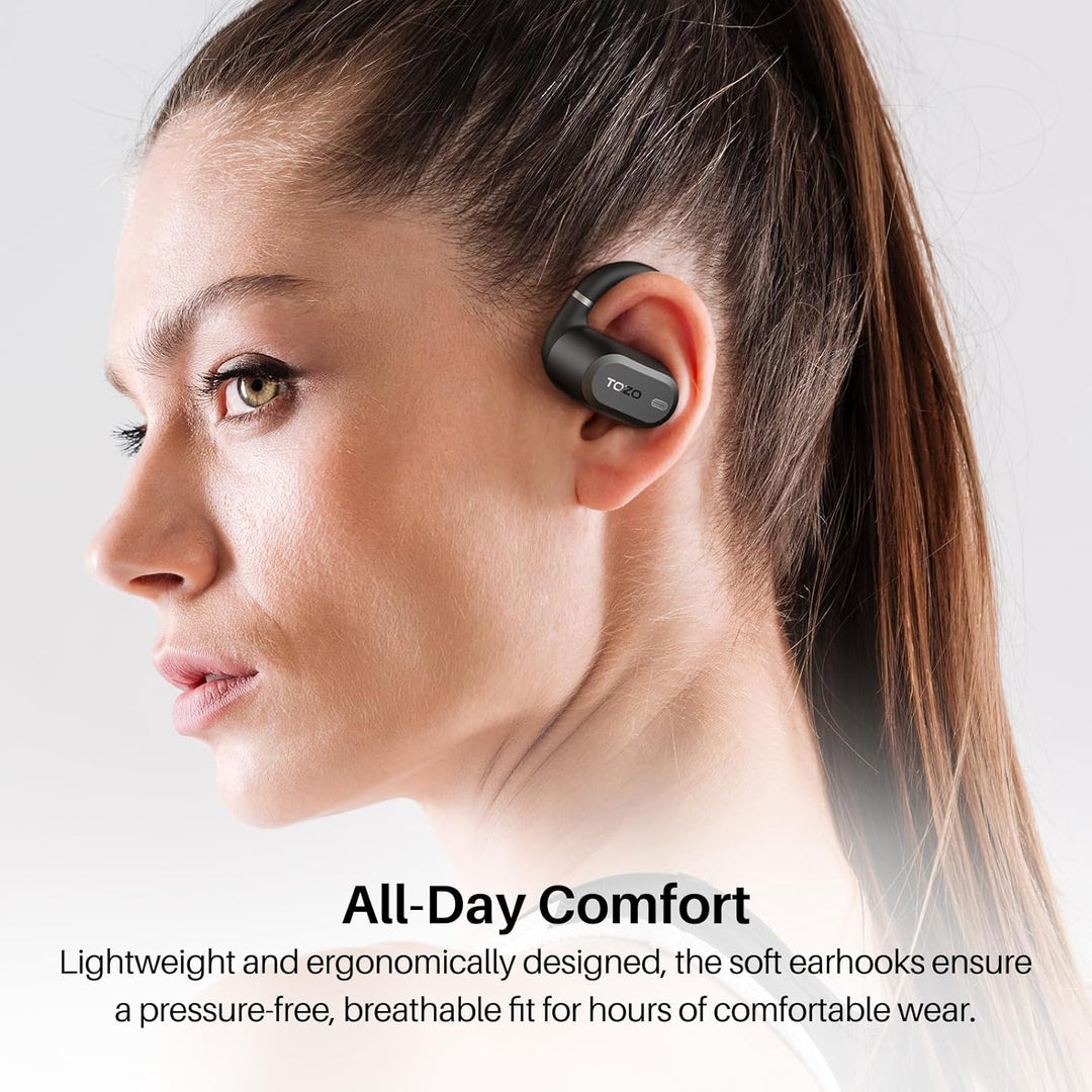 TOZO OpenWear Open Ear Kopfhörer mit bügel,komfortabel Kopfhörer Kabellos Bluetooth 5.3,Open Sport K