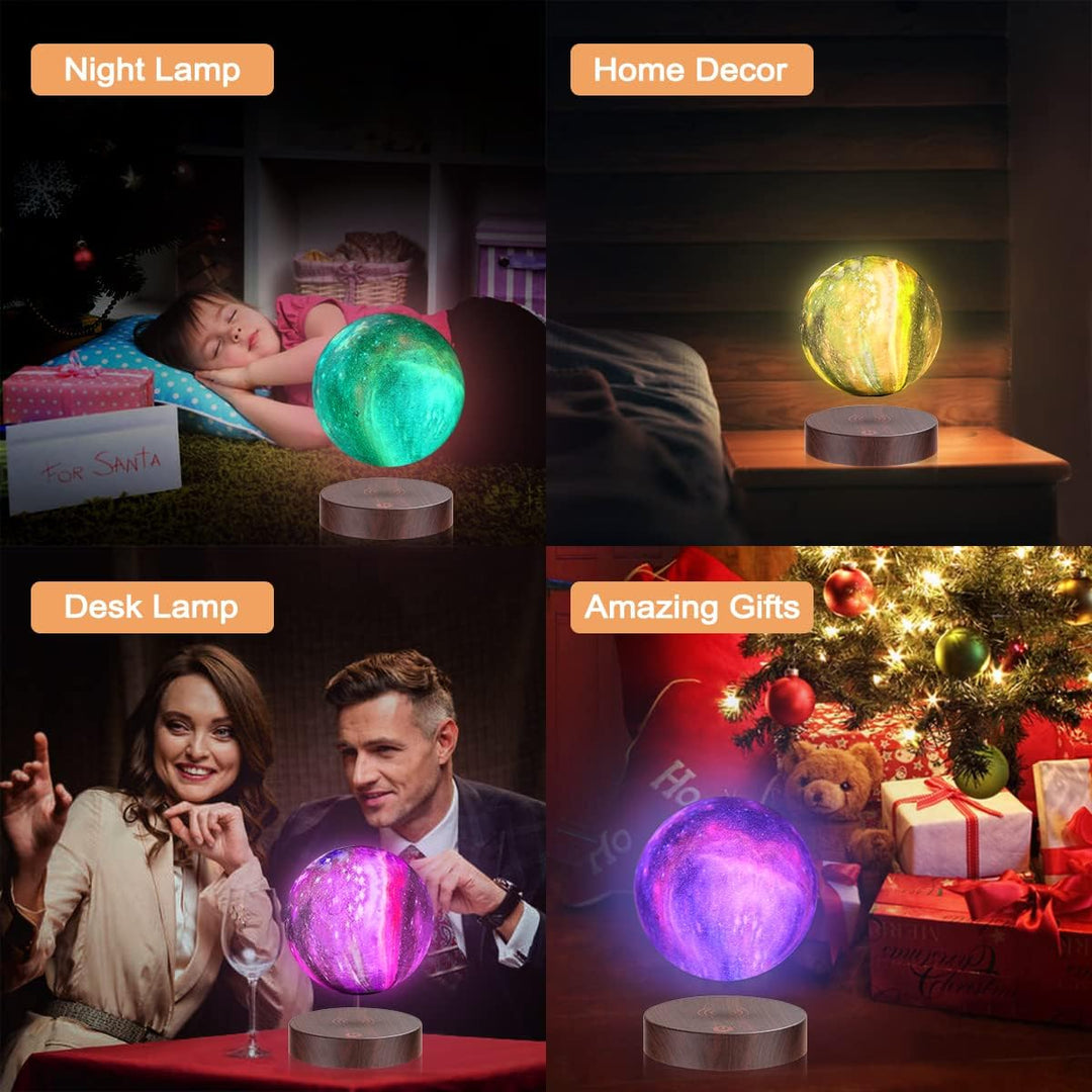 VGAzer schwebende Mondlampe, schwebend und Spinnen in der Luft frei mit 3D-Druck LED Mond Licht hat