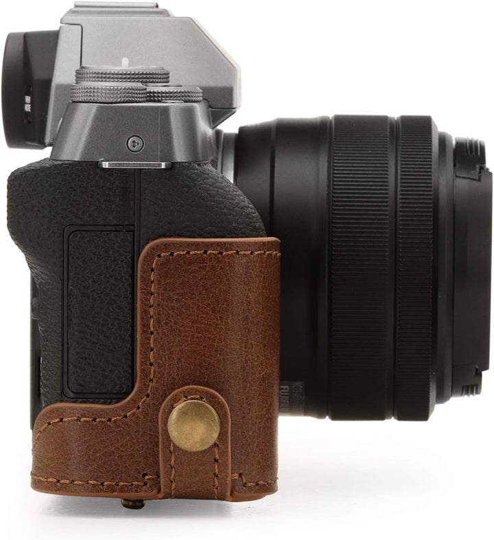 MegaGear Ever Ready MG1884 Kameratasche aus Echtleder, kompatibel mit Fujifilm X-T200 (XC15-45 mm),