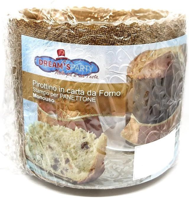 Backform Panettone 500g hoch – 10 Stück – Ragout Einweg aus Papier-Ofen – Ideal für Panettone, Panet