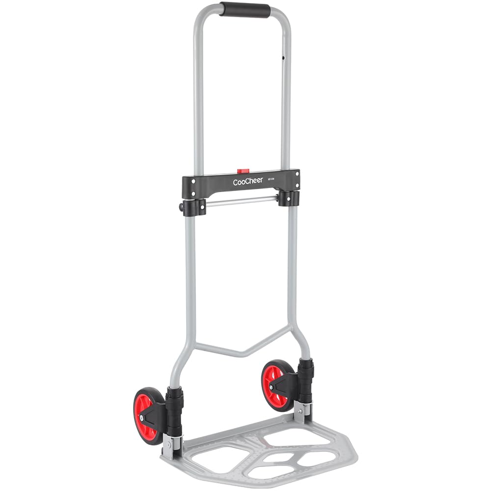 COOCHEER Aluminium-Sackkarre, zusammenklappbarer Gepäckträger, ideal für Industrie und Haushalt, max