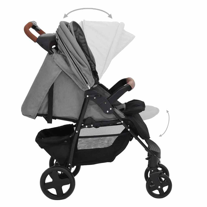 vidaXL Kinderwagen 2-in-1 Klappbar Kombikinderwagen Kinder Baby Buggy Sportwagen Reisebuggy Babywage