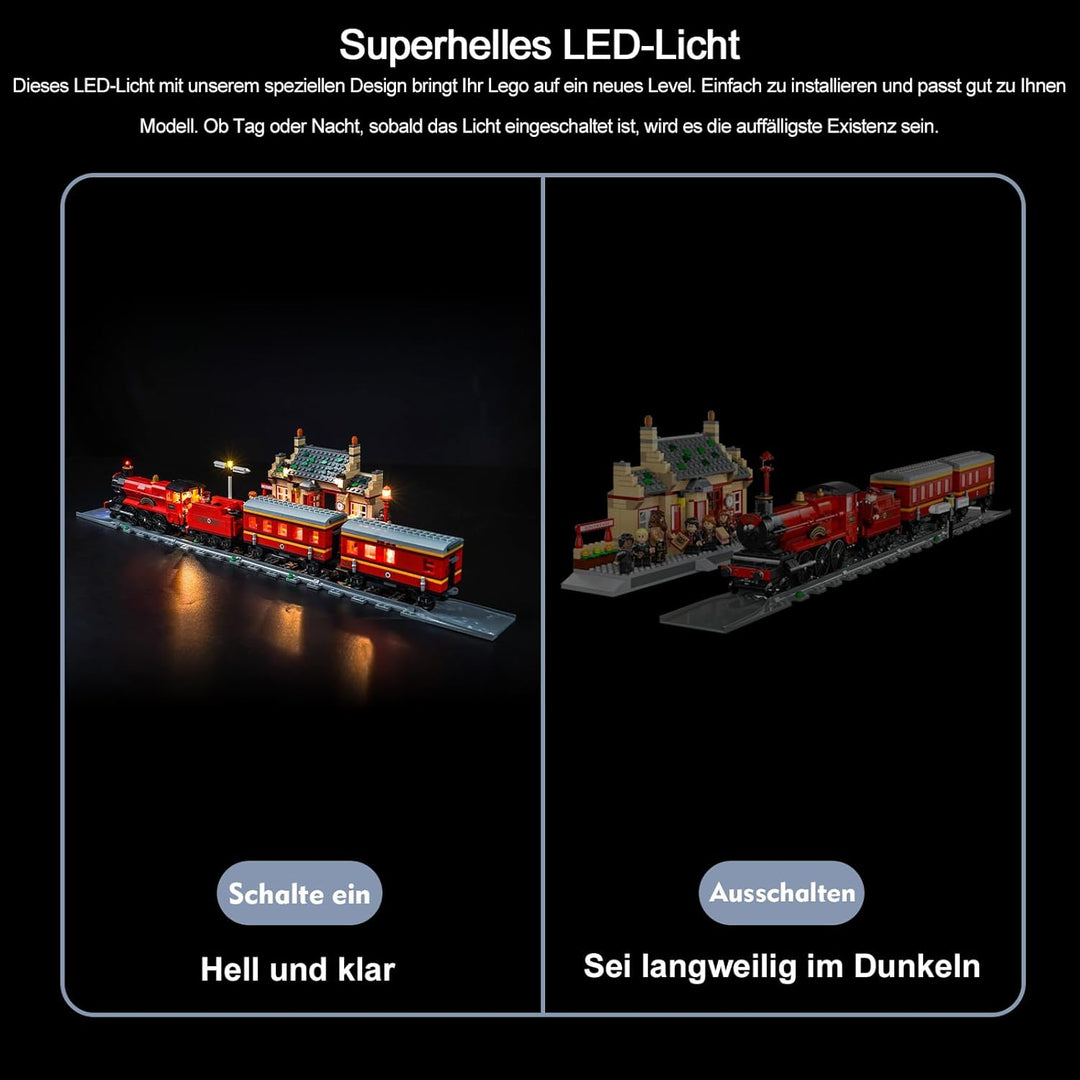 Led Licht Set für Lego 76423 Hogwarts Express Train Set with Hogsmeade Station (Kein Lego), Dekorati