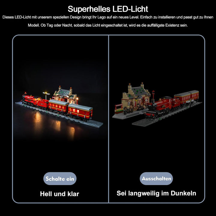 Led Licht Set für Lego 76423 Hogwarts Express Train Set with Hogsmeade Station (Kein Lego), Dekorati