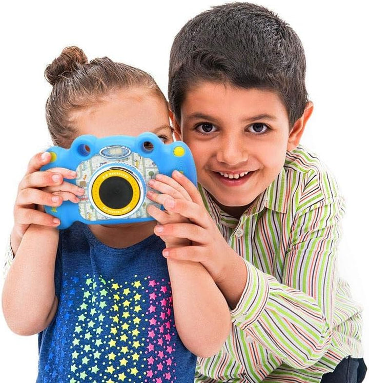 Kiddypix 'Blizz' Kinderkamera mit Webcam-Funktion, gummierte Aussenseite, Integrierte Spiele, Blau