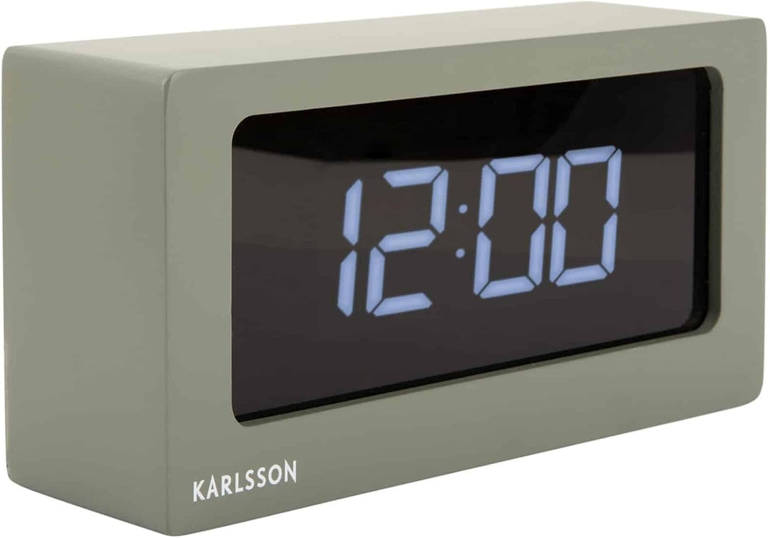 KARLSSON Table Clock Boxed LED Jungle Green