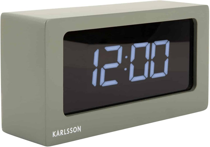 KARLSSON Table Clock Boxed LED Jungle Green