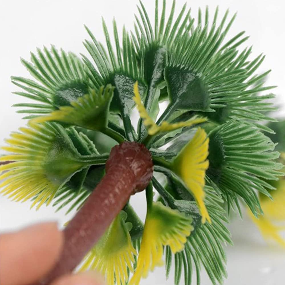 30 Stück Palme, Kunststoff Kokospalmen, Modellbau Bäume, Modell Bäume Miniatur, Landschaft Modell Bä