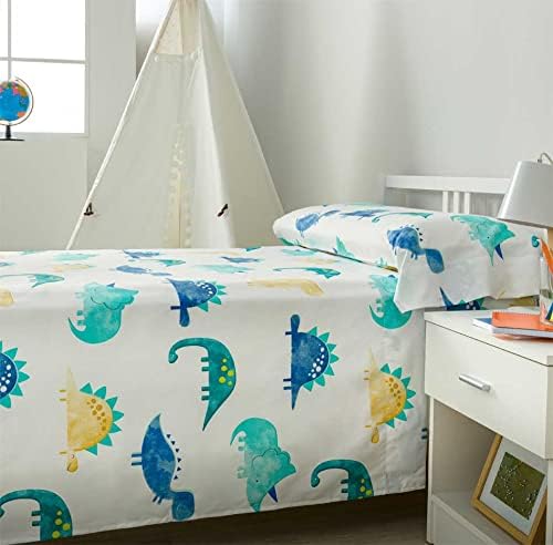 COTTON ARTean Bettwäsche-Set für Kinder, Rex, 90 x 190/200 cm, hypoallergen. Cama 90 X 190/200 Bunt,