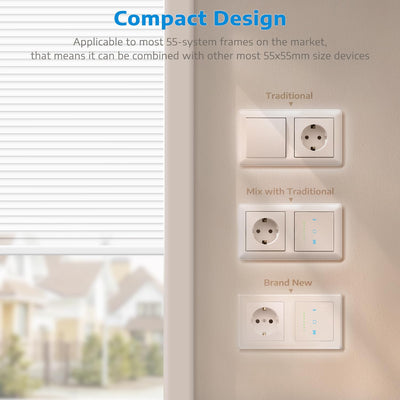 CURRYSMARTER WLAN Rollladenschalter [6Gen] funktioniert mit Alexa,Rollladensteuerung mit Kindersiche