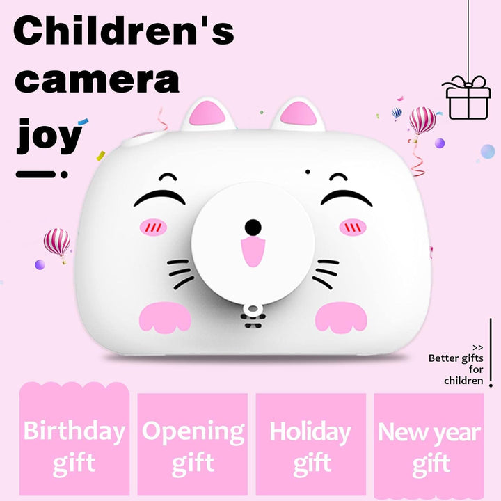 SUPBRO Kinderkamera Kätzchen Silikonhülle Fotoapparat Kinder Digitalkamera Mit 2.4" IPS-Bildschirm 1