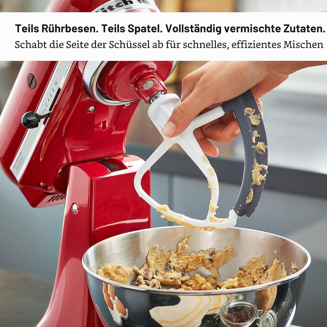 KitchenAid KFE5T Kippkopf Flex Edge Schlägel, Weiss Weiss/Opulenter Garten 4.5/5 Quart, Weiss/Opulen