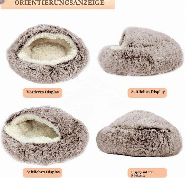 Flauschig Hundebett Muschelform Katzenbett Warm Tierbett Haustierbett Waschbar Hundesofa Katzensofa