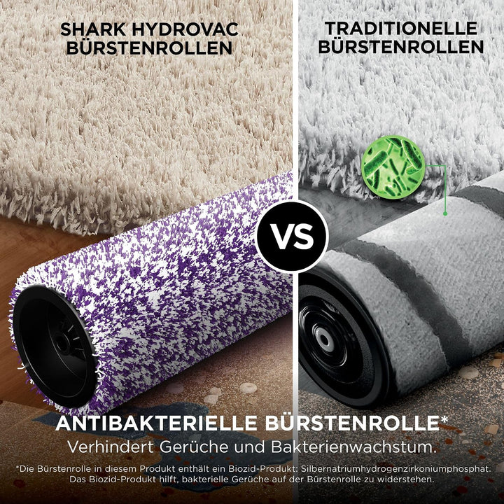 Shark HydroVac Kabelloser Nass Trockensauger mit antimikrobieller Bürstenrolle, Mehrzwecklösung geru