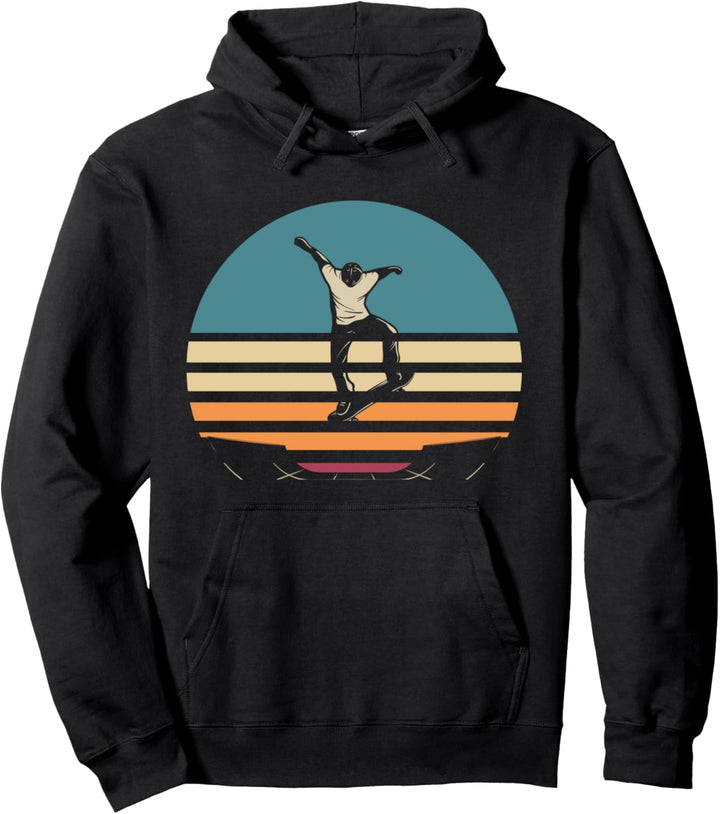 Skateboard Skaterpark Skateboarding Retro Skater Pullover Hoodie