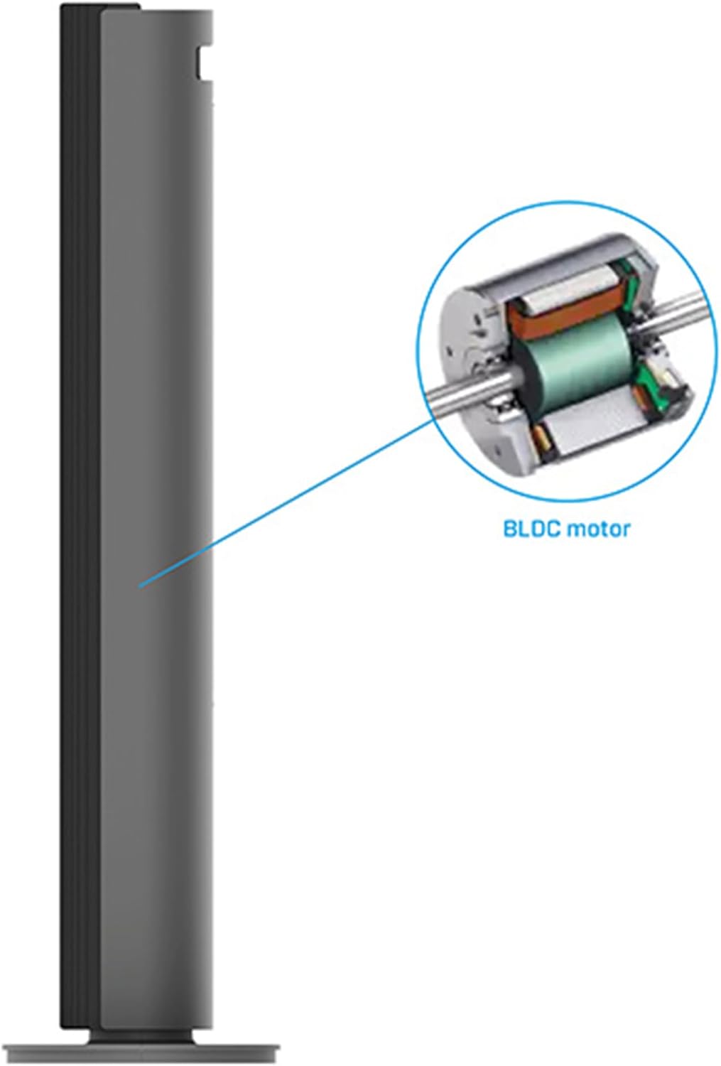 Clean Air Optima CA-407G Smart - Luxus Turmventilator - Luftdurchsatz bis 500m³/h - Oszillation 90º