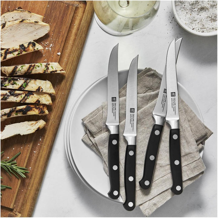 ZWILLING Professional S Steakmesser-Set 4-teilig, Klingenlänge 12 cm, Rostfreier Spezialstahl/Kunsts
