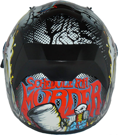 Protectwear Motorradintegralhelm Integralhelm mit integrierter Sonnenblende und klappbarem Visier V1