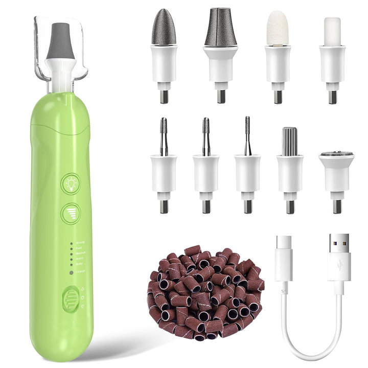 AOMEES Elektrische Nagelfräser Set, Maniküre Pediküre Set Fusspflege Elektrisch mit 9 Aufsätze zur N