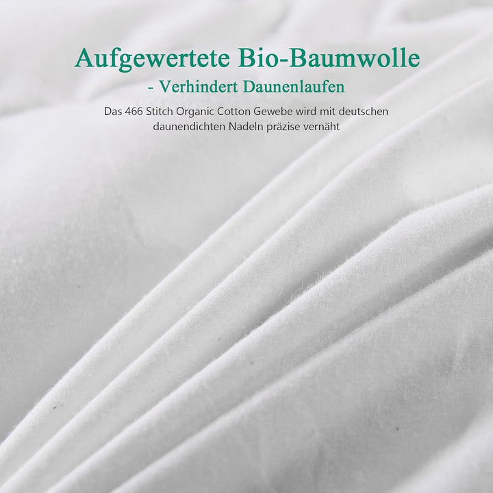 APSMILE Daunendecke 135x200 Winter Extra Warm Bettdecke 100% Baumwolle, Winterdecke mit Premium Gäns
