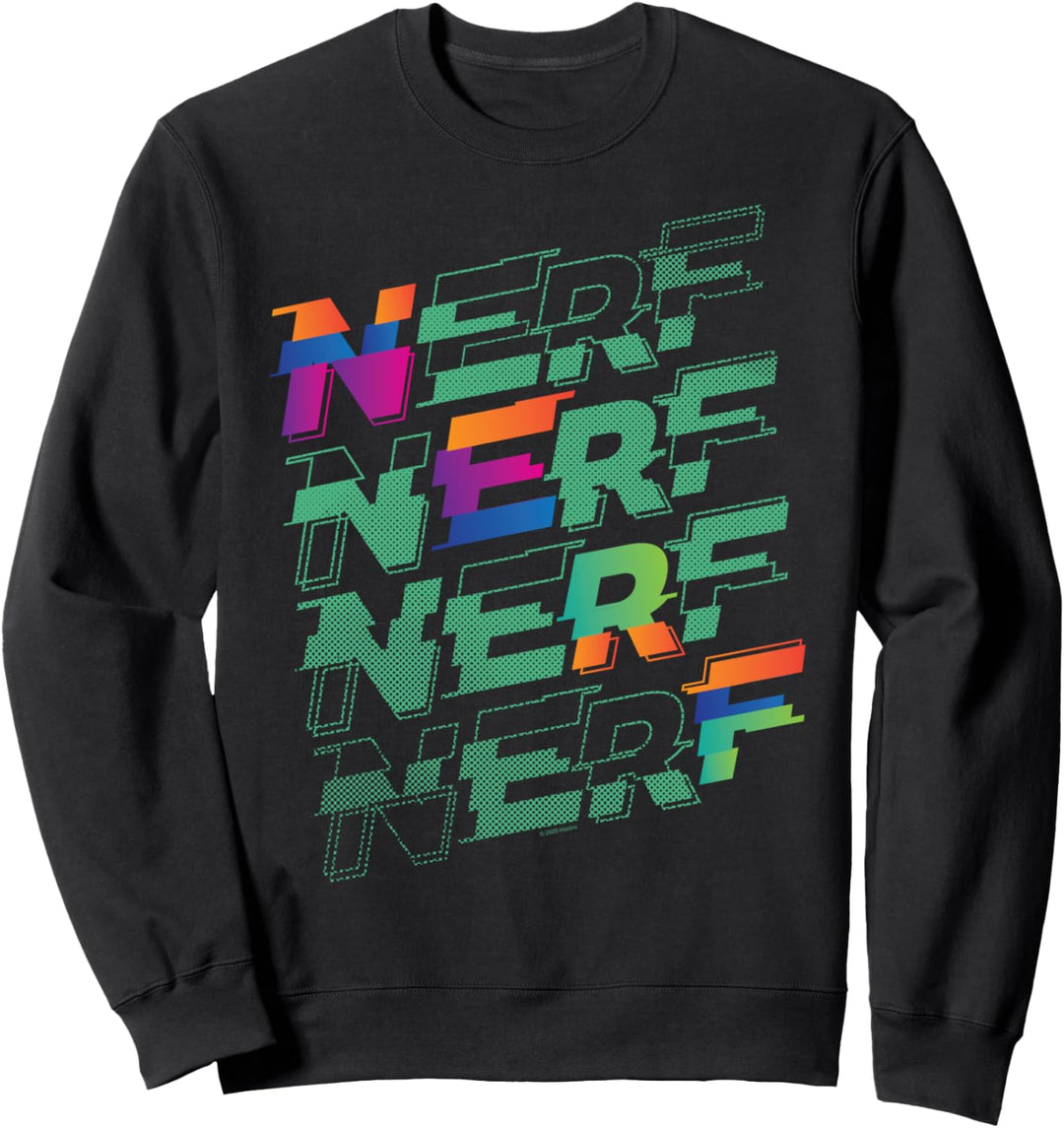 Nerf Glitch Color Logo Stack Sweatshirt