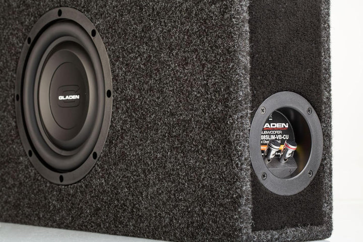 Gladen RSX08 Slim-VB-CU | 20cm Bassreflex Downfire Subwoofer
