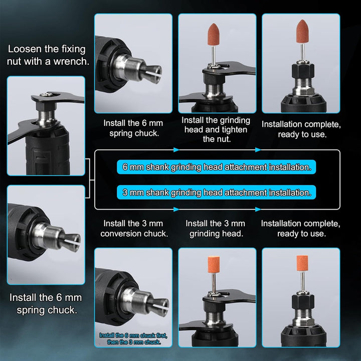 Akku Geradschleifer Kompatibel mit Makita 18V, Brushless Professional Stabschleifer mit 128PCS Zubeh
