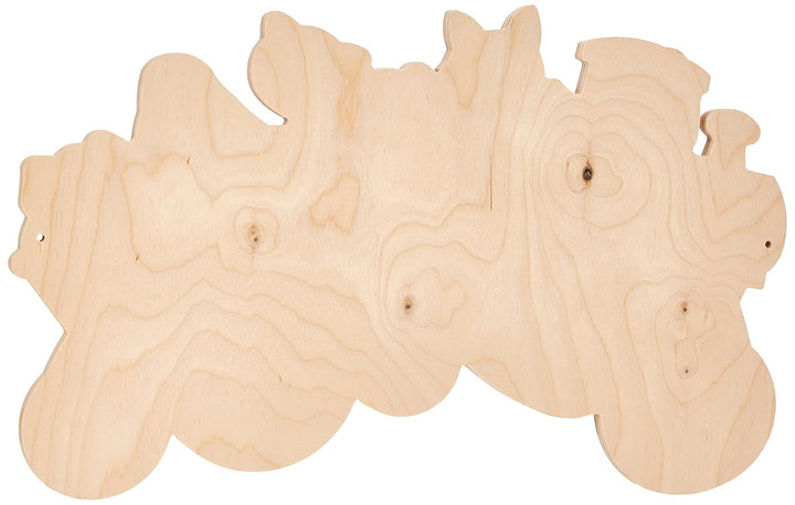 Hess Holzspielzeug 30296 - Garderobe aus Holz, Serie Eisenbahn, mit 5 Haken, für Kinder, ca. 37 x 23