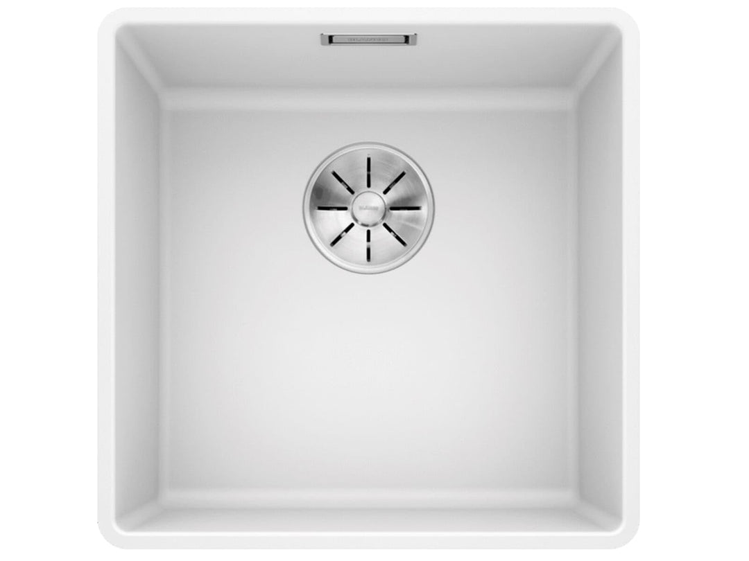 BLANCO SUBLINE 400-F | SILGRANIT weiss | Einbauart: Flächenbündig | ohne Ablauffernbedienung | 50er
