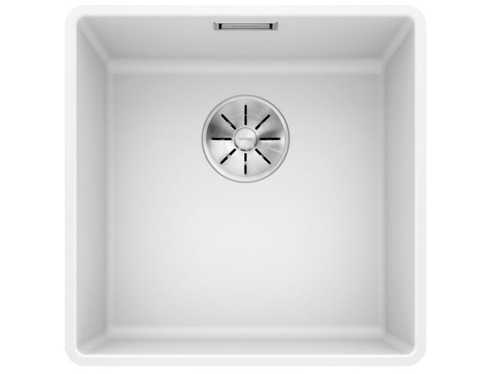 BLANCO SUBLINE 400-F | SILGRANIT weiss | Einbauart: Flächenbündig | ohne Ablauffernbedienung | 50er