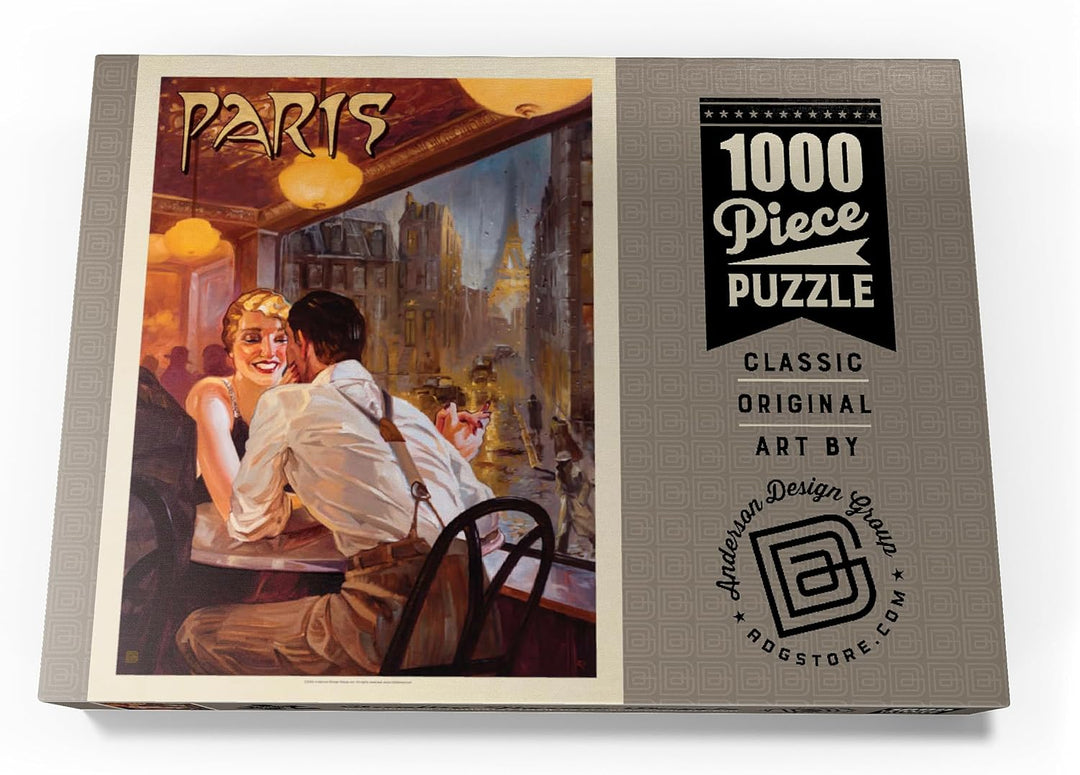 Frankreich: Paris wenn es regnet, Vintage Poster - Premium 1000 Teile Puzzle - MyPuzzle Sonderkollek