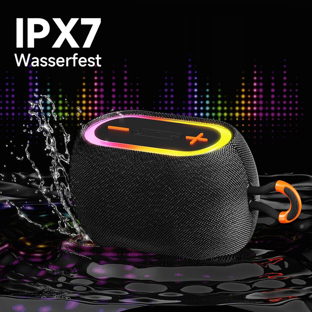 JYX Bluetooth Lautsprecher, 45W Tragbarer Party Lautsprecher mit Bluetooth 5.4, IPX7 Wasserdicht, TW
