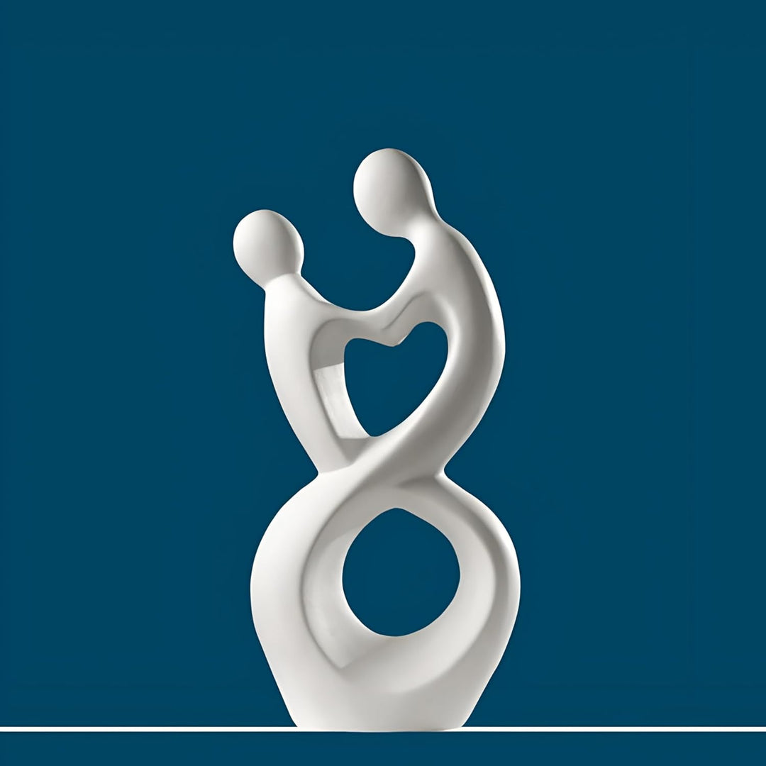 Skulptur Paar HERZSCHLAG creme Sculpture Francis