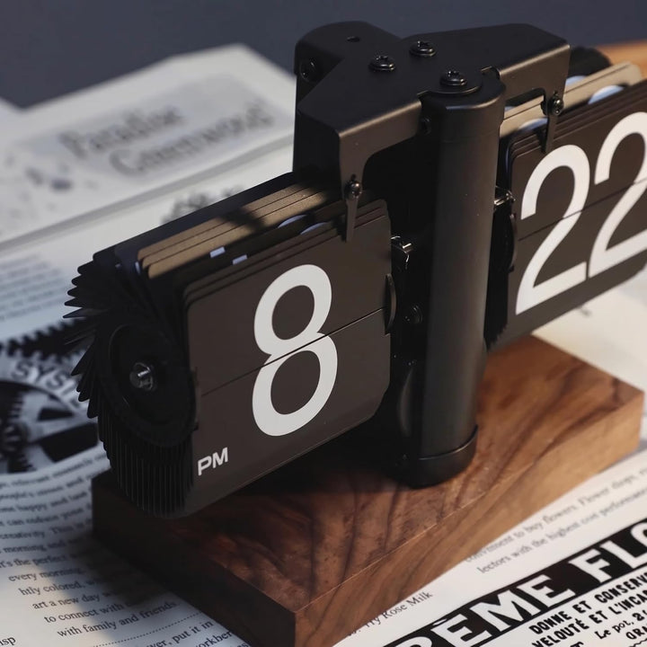 Flip Uhr Retro Digitale Wanduhr Batterie betrieben Tischuhr Grosse Zahlen Sichere Basis Kreative Fli
