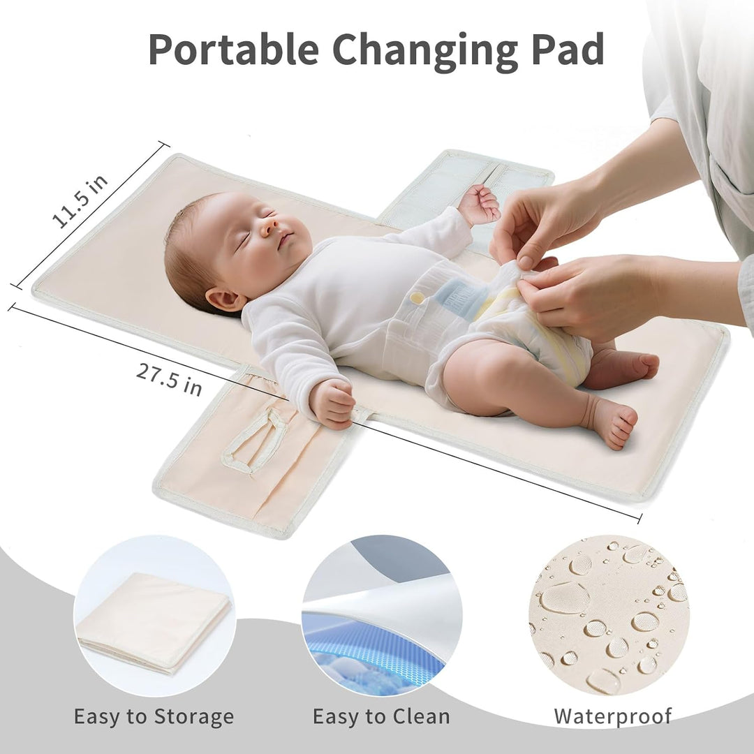 CEI-CEI Baby Wickeltasche/Rucksack mit Isolierter Flaschentasche, Wasserdichtes Neoprengewebe, Wicke