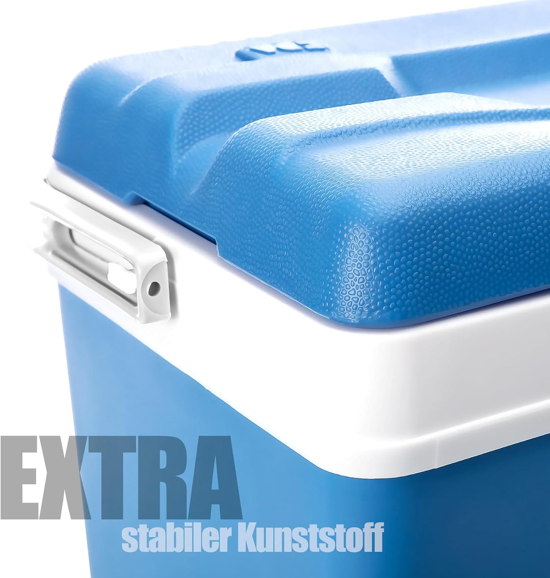 BigDean Kühlbox 24 Liter blau/weiss - Isolierbox mit bis zu 11 Std. Kühlung - Thermobox aus Kunststo