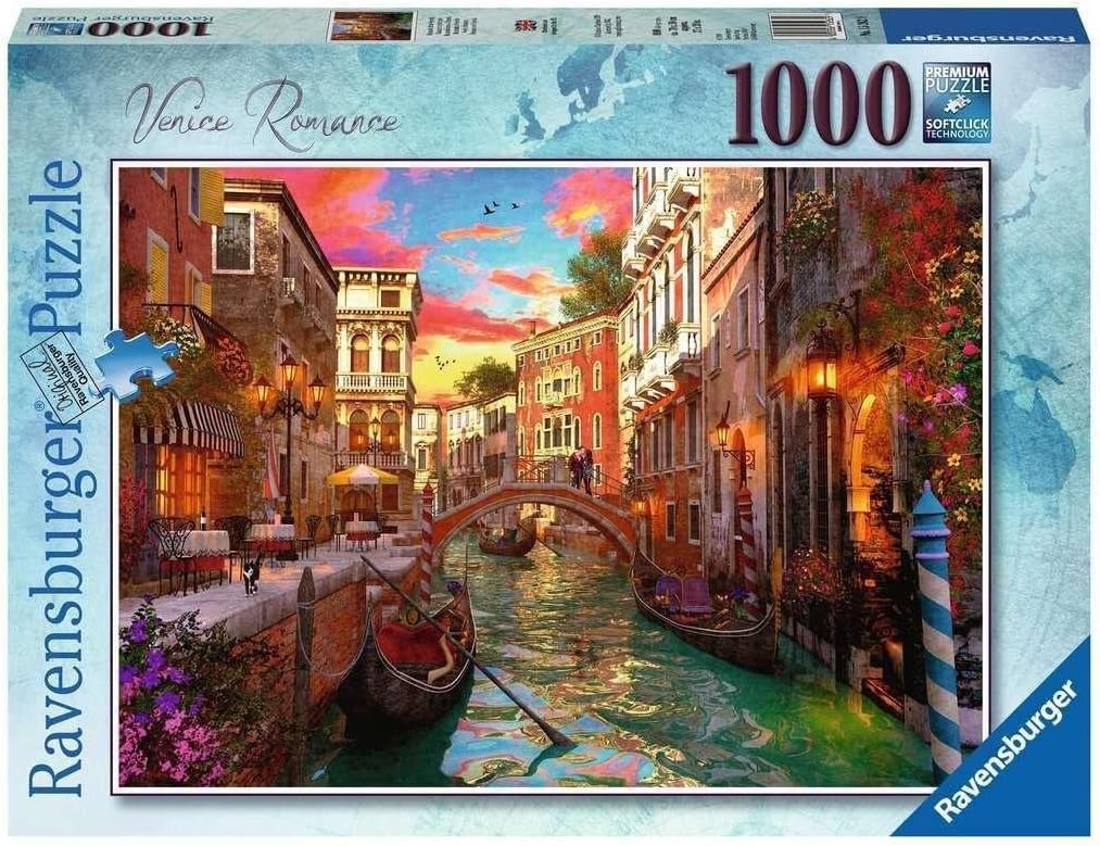 Ravensburger-15262 Romantik in Venedig - Puzzle, 1000 Teile