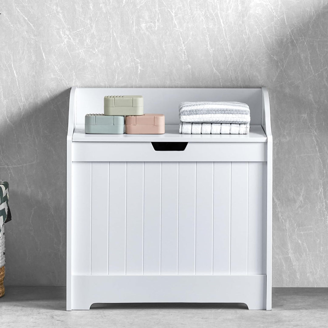 Home Discount priano Badezimmer Schrank Schrank Brust Mülleimer Holzkorb Einheit Wäschesack, Weiss