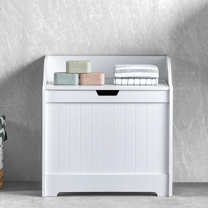 Home Discount priano Badezimmer Schrank Schrank Brust Mülleimer Holzkorb Einheit Wäschesack, Weiss