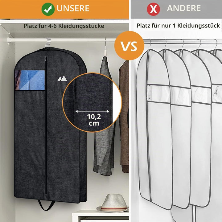 MISSLO Schwerlast Kleidersack Anzug für Reisen 109 Cm Wasserdicht Anzugsack Stoff Kleiderhülle mit R
