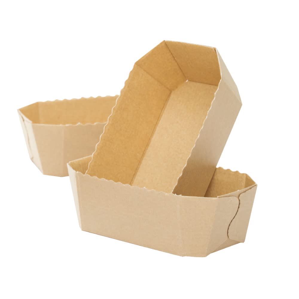 Decora 0320154 30 PCS BROT PAPIER-BACKFORM 15,3 X 8,8 X H 6 CM, Braun