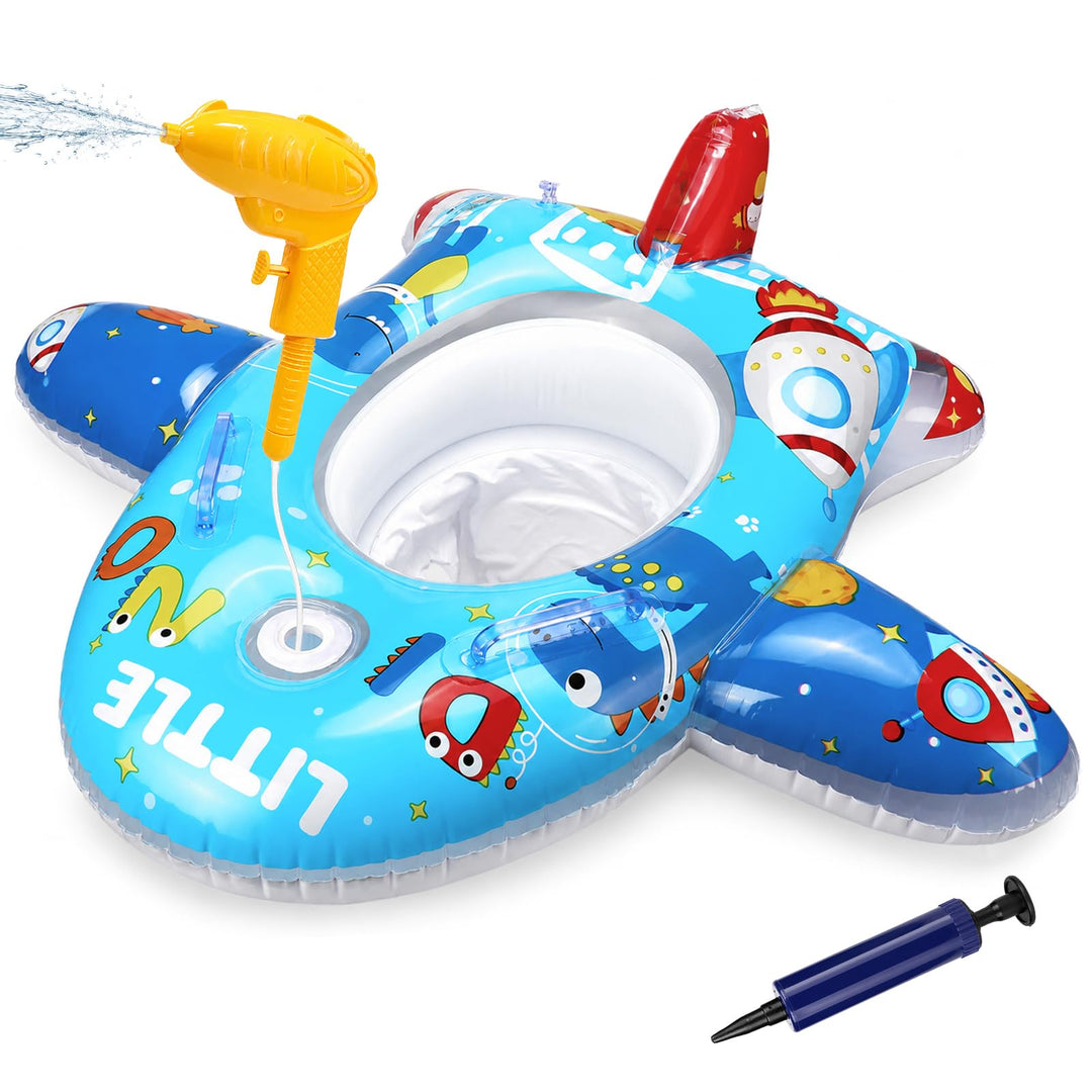 Schwimmreifen Baby Schwimmring, Aufblasbarer Schwimmring Baby mit Lenkrad Sitz Inflator, Swim Ring,